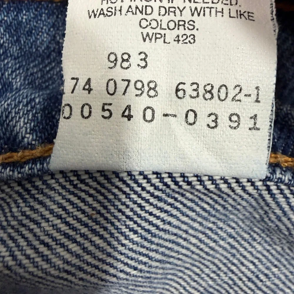 Vintage Levis 540 Jeans 38x30 Blue Relaxed Fit 90s Brown Tab 1998 Denim 540-0391
